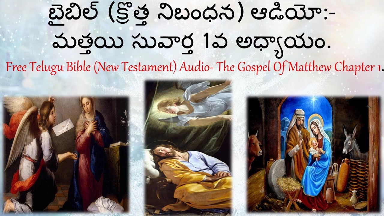 Matthew Chapter 1 audio in Telugu, మత్తయి సువార్త 1వ అధ్యాయం తెలుగులో (క్రొత్త నిబంధన).